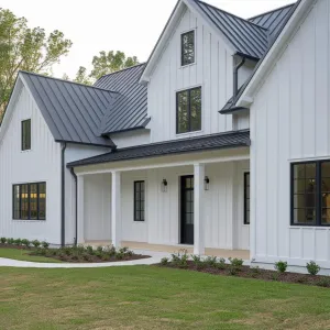 Preview of White Board-and-Batten Beauty: Suburban Serenity