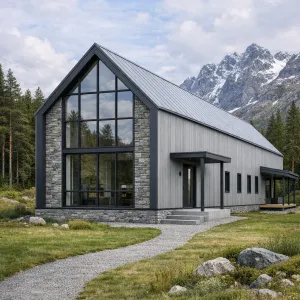 Nordic Peak Glassfront Lodge