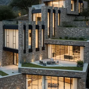 Stone Fortress Among Hills