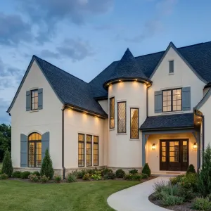 Twilight Turreted French Meadow Home