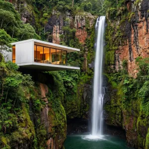 Cantilever Cove House Above Emerald Plunge