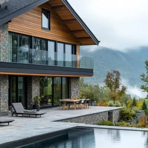 Stunning Modern Chalet Overlooking Serene Mountains