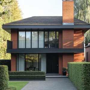 Red Brick Chic: A Modern Manor Marvel