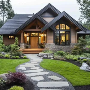 Charming Rancher Escape with Pathway Panorama