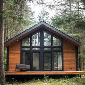 Serene Woodland Glass Retreat