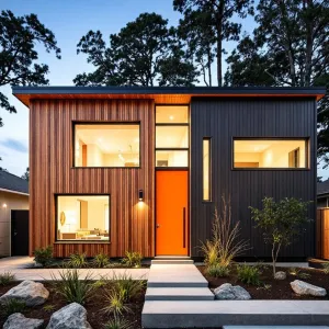 Vibrant Mid-Century Nest with a Splash of Orange