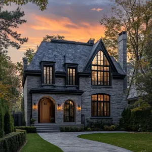 Charming Stone Retreat with a Sunset Backdrop