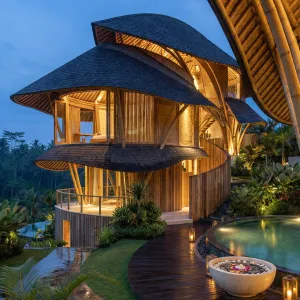 Tiered Bamboo Lagoon Garden Residence