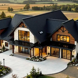 Barndominium Elegance Amidst Golden Fields