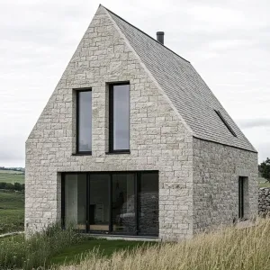 Contemporary Stone Cottage in a Countryside Sea