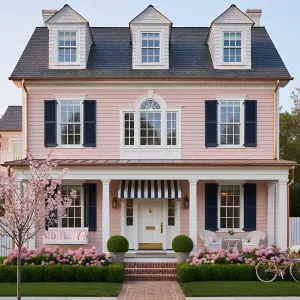 Sugar-Blush Georgian With Nautical Trim