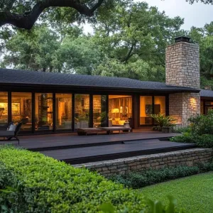 Brick Ranch Haven: Twilight Tranquility