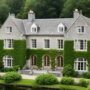 Moss-Draped Mansion with Lilypad Lagoon