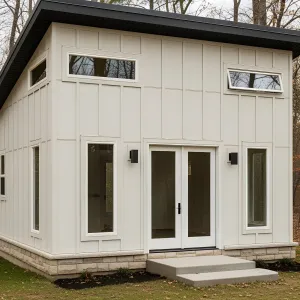 The Sleek Sanctuary: A Modern Shed Retreat