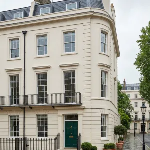 Curved Facade Terrace Townhouse Escape