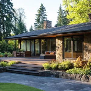 Brick Ranch Enchantment Under Leafy Skies