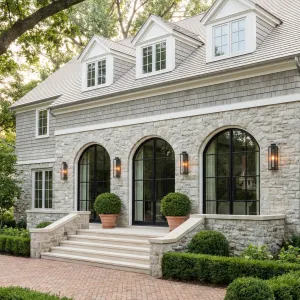 Stone Villa With Triple Arched Facade