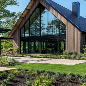 A-Frame Allure with a Leafy Embrace