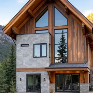 Peaked Pine Palace with Stone Charm