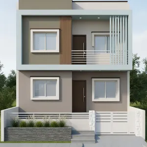 Pistachio Frame G+1 Street Balcony