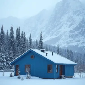 Polar-Blue Timber Hideout