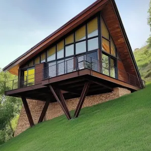 Modern Marvel on a Green Slope