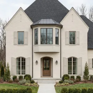 Soft French Country Brick Facade