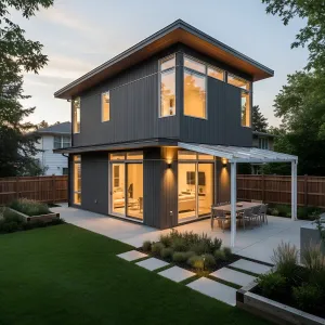 Sunset Pavilion With Glass Pergola