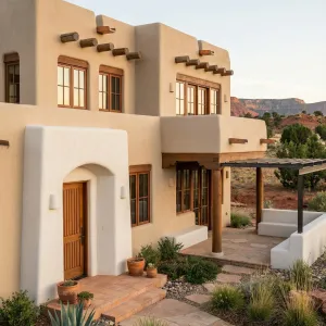 Sunrise Bluff Adobe Living House