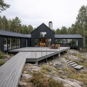 Cliffside Graphite Boardwalk Retreat