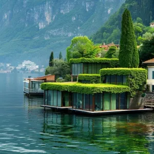 Floating Tiny Homes With Green Roofs