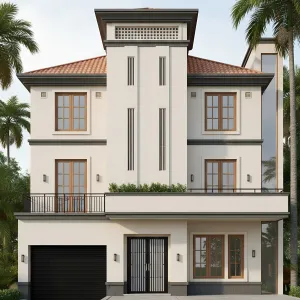 Modern Tropical Manor With Terracotta Roof