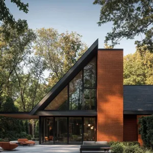 Orange Brick Hideout with Sleek Peaks