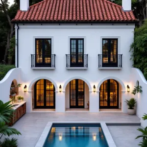 Whitewashed Archways: The Courtyard Retreat