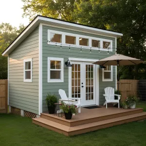 Sage Shed With Clerestory Smile