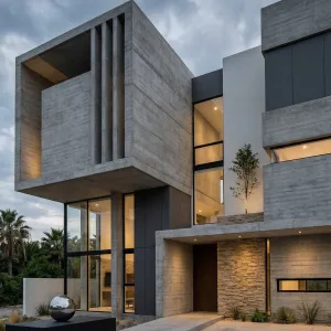 Cantilevered Urban Concrete Sanctuary