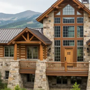 Majestic Stone Abode in the Mountains
