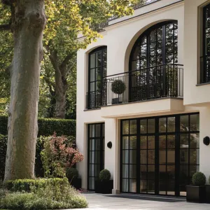 Arched Sophistication Under Shady Canopies