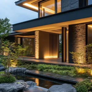 Floating Roof Design With Recessed Lighting