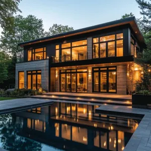 Glowing Elegance by the Poolside