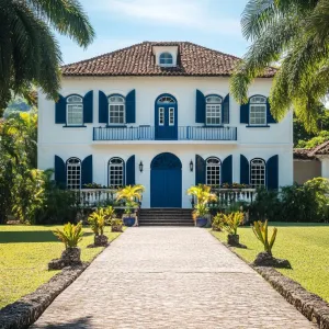 Tropical Elegance With a Splash of Blue