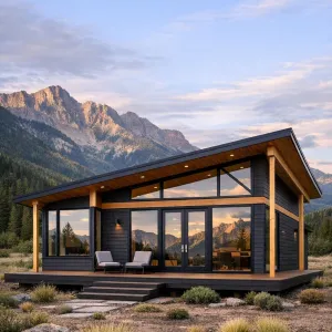 Mountainview Mono-Slope Retreat Cabin