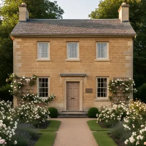 Stone-Faced Gardenfront Colonial