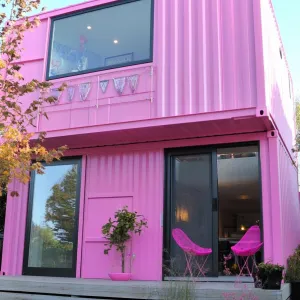 Preview of Pretty in Pink: A Shipping Container Home That Pops!
