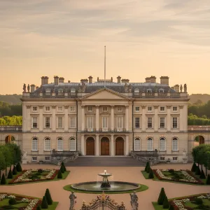 Palladian Chateau With Symmetrical Parterres