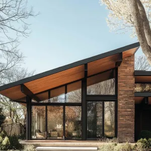 Flat Roofs Paired With Gabled, Shingled Sections
