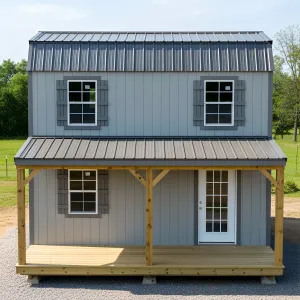 Grand Gray Shack With a Breezy Porch