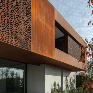 Modern Masterpiece with a Rusty Flair