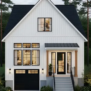 Sleek White House with Delightful Design