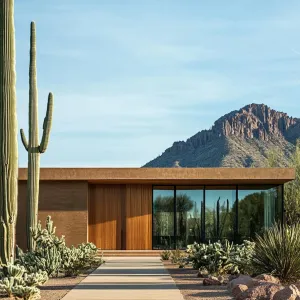 Desert Dwelling Among Saguaros